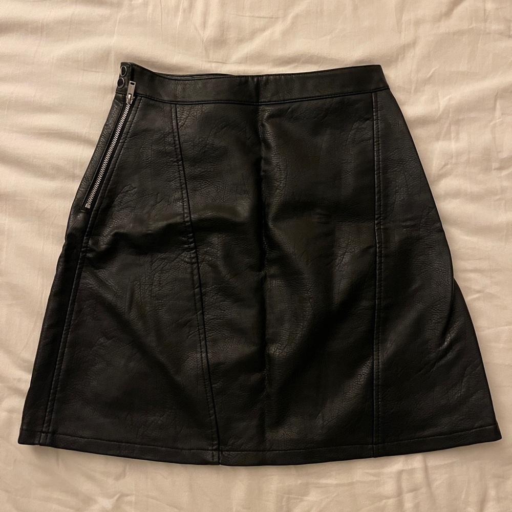 ZARA Faux Leather Mini Skirt